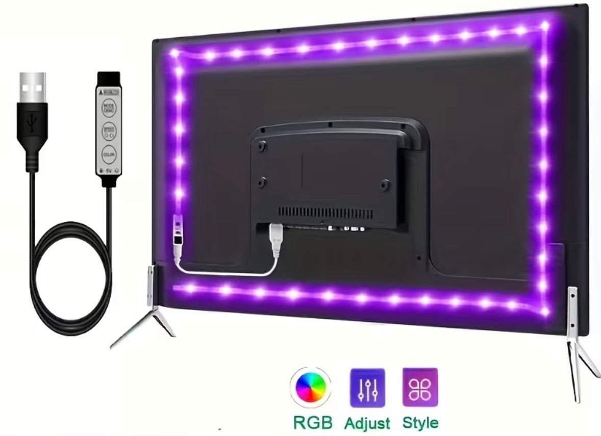 Luces led para television equipada con control remote